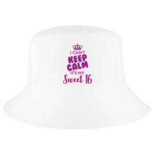 I Can't Keep Calm It's My Sweet 16 Cool Comfort Performance Bucket Hat