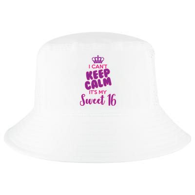 I Can't Keep Calm It's My Sweet 16 Cool Comfort Performance Bucket Hat