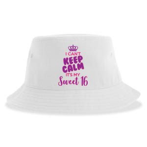 I Can't Keep Calm It's My Sweet 16 Sustainable Bucket Hat