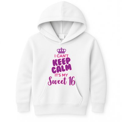 I Can't Keep Calm It's My Sweet 16 Kids Hoodie