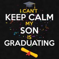 I Can't Keep Calm My Son is Graduating Ladies PosiCharge Tri-Blend Wicking Tank