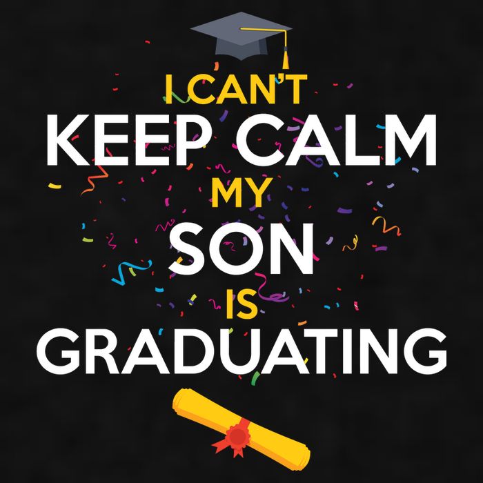 I Can't Keep Calm My Son is Graduating Ladies PosiCharge Tri-Blend Wicking Tank