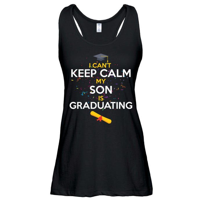 I Can't Keep Calm My Son is Graduating Ladies Essential Flowy Tank