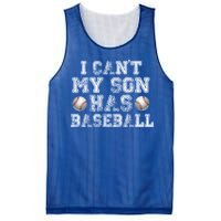 I Can't My Son Has Baseball Mesh Reversible Basketball Jersey Tank