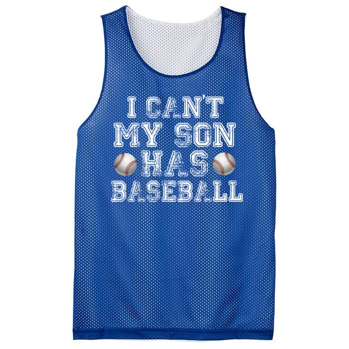 I Can't My Son Has Baseball Mesh Reversible Basketball Jersey Tank