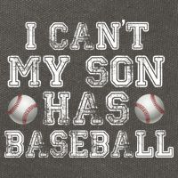 I Can't My Son Has Baseball Cotton Canvas Backpack