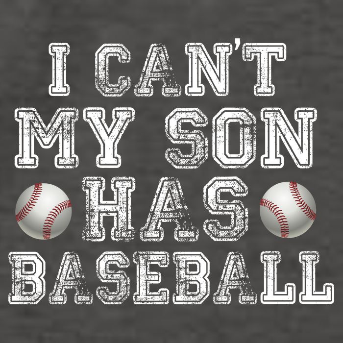 I Can't My Son Has Baseball Vector Backpack