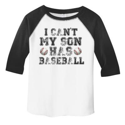 I Can't My Son Has Baseball Toddler Fine Jersey T-Shirt