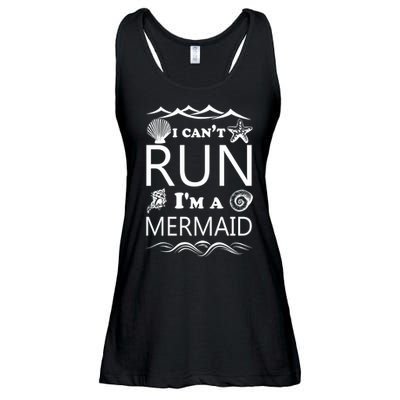I Can't Run I'm A Mermaid Ladies Essential Flowy Tank