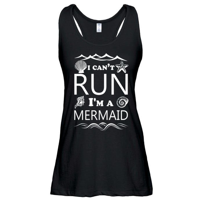 I Can't Run I'm A Mermaid Ladies Essential Flowy Tank