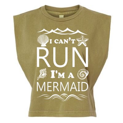 I Can't Run I'm A Mermaid Garment-Dyed Women's Muscle Tee