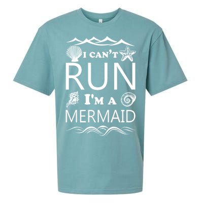 I Can't Run I'm A Mermaid Sueded Cloud Jersey T-Shirt