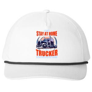 I Can't Stay At Home I'm A Trucker Snapback Five-Panel Rope Hat