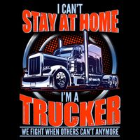 I Can't Stay At Home I'm A Trucker Cropped Pullover Crew