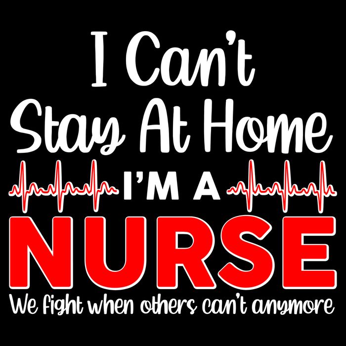 I Can't Stay Home I'm A Nurse Support Frontline Cropped Pullover Crew
