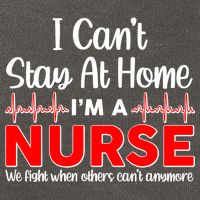 I Can't Stay Home I'm A Nurse Support Frontline Cotton Canvas Backpack