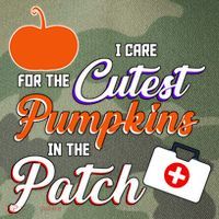 I Care For the Cutest Pumpkins In The Patch Halloween Nurse Legacy Tie Dye Trucker Hat