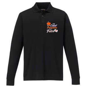 I Care For the Cutest Pumpkins In The Patch Halloween Nurse Performance Long Sleeve Polo