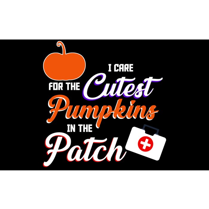 I Care For the Cutest Pumpkins In The Patch Halloween Nurse Bumper Sticker