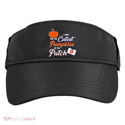 I Care For the Cutest Pumpkins In The Patch Halloween Nurse Adult Drive Performance Visor