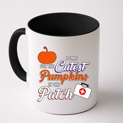 I Care For the Cutest Pumpkins In The Patch Halloween Nurse Mug