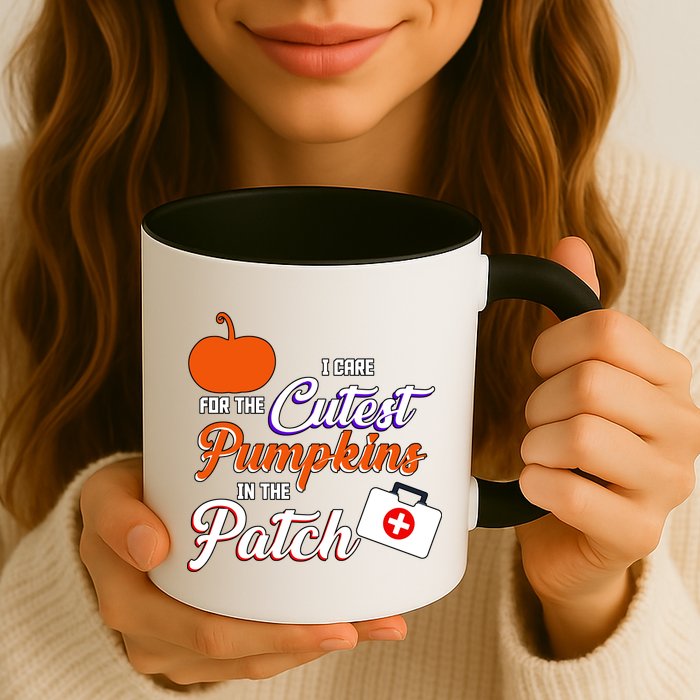 I Care For the Cutest Pumpkins In The Patch Halloween Nurse Mug