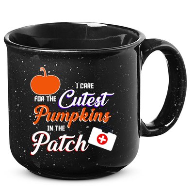 I Care For the Cutest Pumpkins In The Patch Halloween Nurse 15oz Campfire Ceramic Mug
