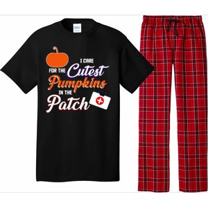 I Care For the Cutest Pumpkins In The Patch Halloween Nurse Pajama Set