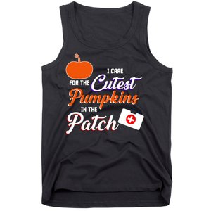 I Care For the Cutest Pumpkins In The Patch Halloween Nurse Tank Top