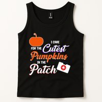 I Care For the Cutest Pumpkins In The Patch Halloween Nurse Tank Top