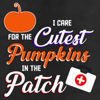 I Care For the Cutest Pumpkins In The Patch Halloween Nurse Golf Towel