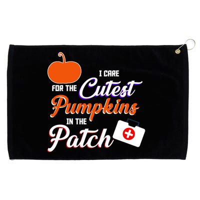 I Care For the Cutest Pumpkins In The Patch Halloween Nurse Grommeted Golf Towel