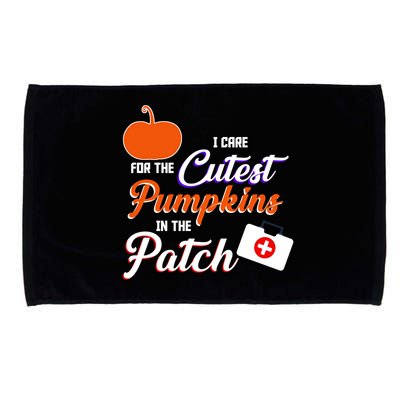 I Care For the Cutest Pumpkins In The Patch Halloween Nurse Microfiber Hand Towel