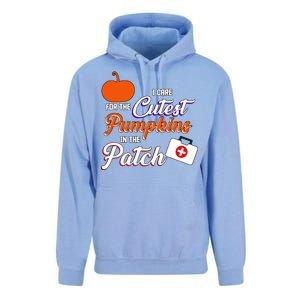 I Care For the Cutest Pumpkins In The Patch Halloween Nurse Unisex Surf Hoodie