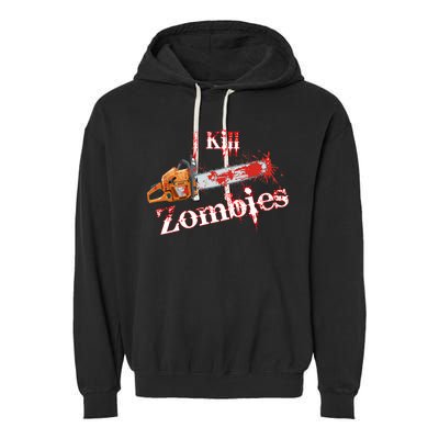 I Chainsaw Zombies Garment-Dyed Fleece Hoodie