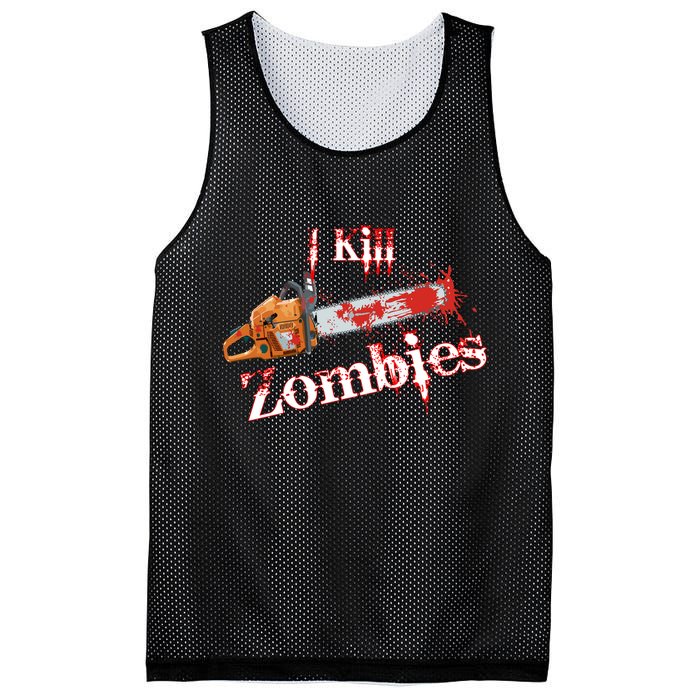 I Chainsaw Zombies Mesh Reversible Basketball Jersey Tank