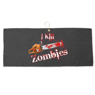 I Chainsaw Zombies Large Microfiber Waffle Golf Towel