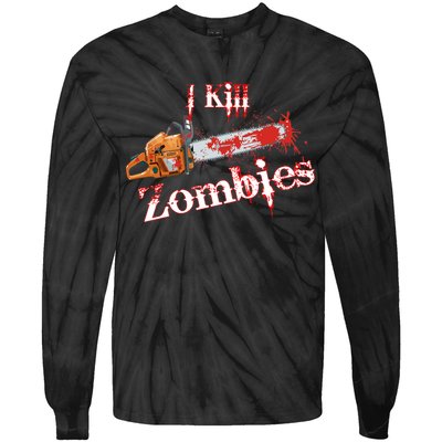 I Chainsaw Zombies Tie-Dye Long Sleeve Shirt