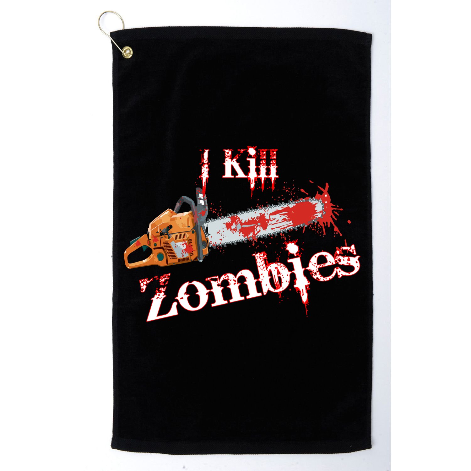 I Chainsaw Zombies Golf Towel