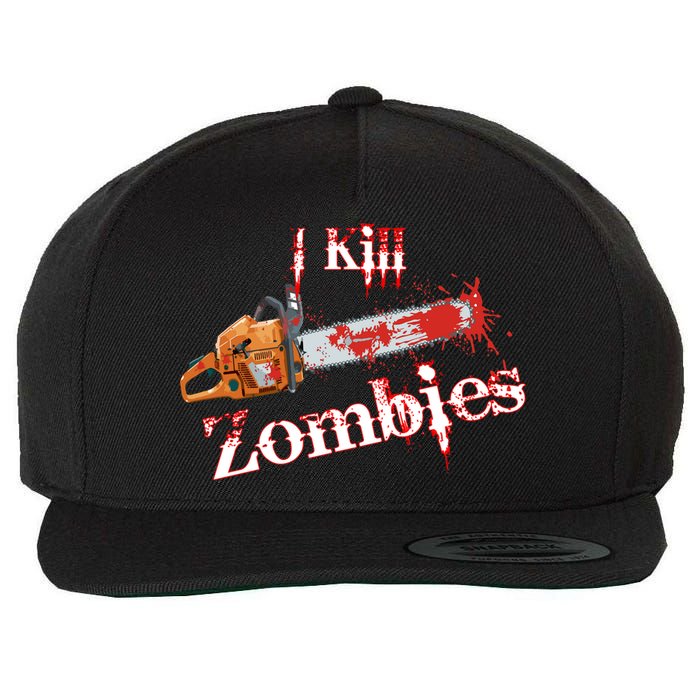 I Chainsaw Zombies Wool Snapback Cap