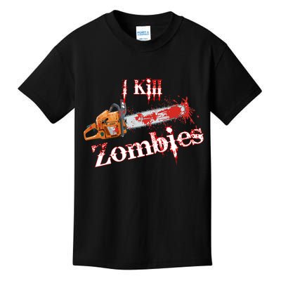 I Chainsaw Zombies Kids T-Shirt