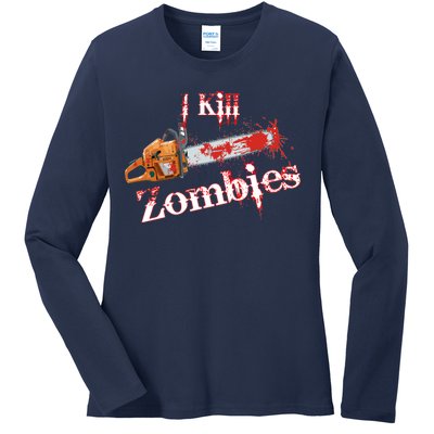 I Chainsaw Zombies Ladies Long Sleeve Shirt