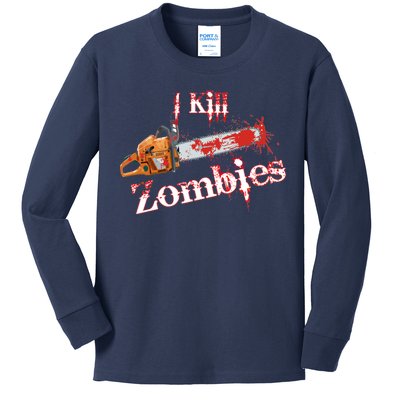 I Chainsaw Zombies Kids Long Sleeve Shirt