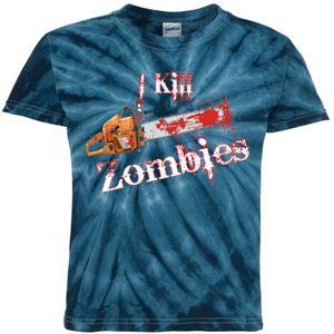 I Chainsaw Zombies Kids Tie-Dye T-Shirt