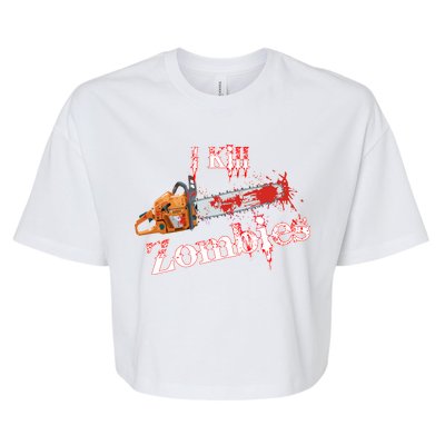 I Chainsaw Zombies Bella+Canvas Jersey Crop Tee