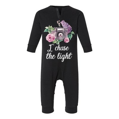 I Chase the Light Camera Infant Fleece One Piece