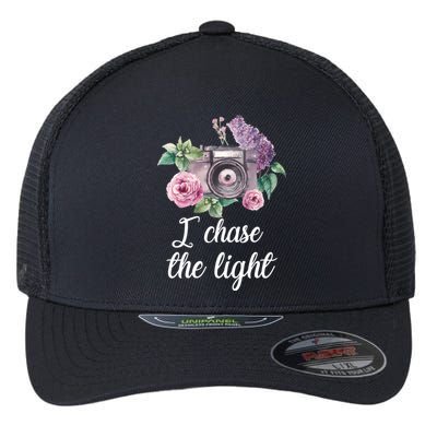 I Chase the Light Camera Flexfit Unipanel Trucker Cap