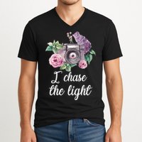 I Chase the Light Camera V-Neck T-Shirt