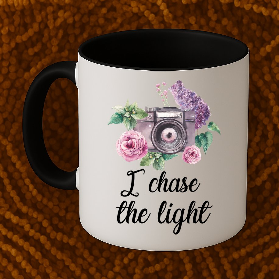 I Chase the Light Camera Mug