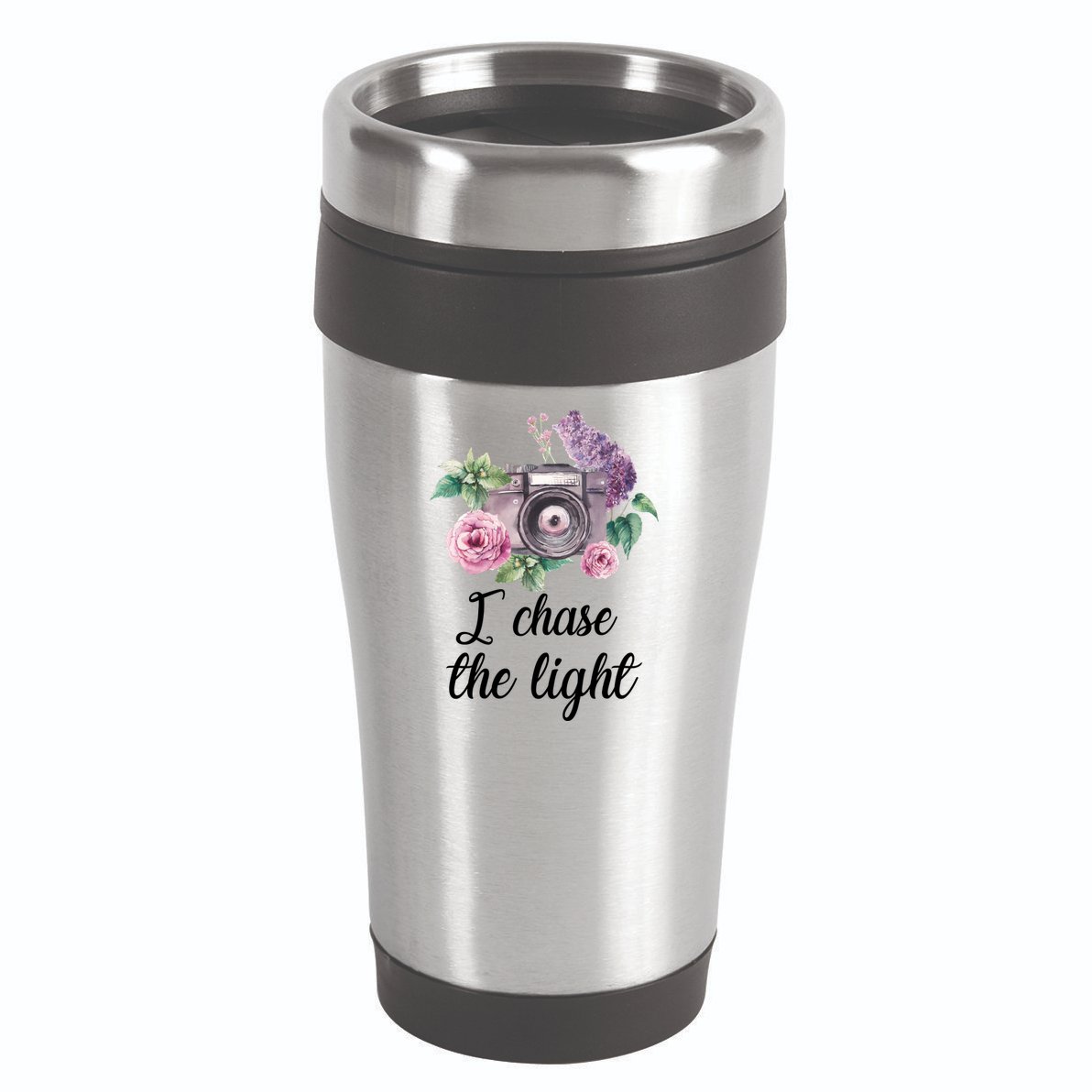 I Chase the Light Camera 16oz Travel Tumbler